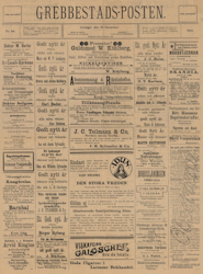 Löpsedel / Förstasida från Grebbestadsposten (1905)