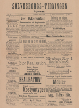 Historisk tidning från Sölvesborg, år 1907 (Fri frakt!)