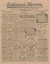 Löpsedel / Förstasida från Eskilstuna (1900)