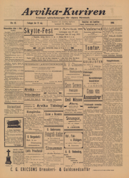 Löpsedel / Förstasida från Arvikakuriren (1905)
