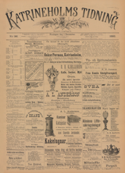 Löpsedel / Förstasida från Katrineholm, Södermanland (1893)