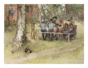 Frukost under stora björken. (Fri frakt!)