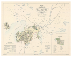 Karta från Alingsås, år 1856