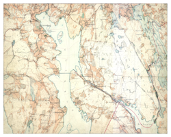 Historisk karta över Brunskog, år 1883-1895
