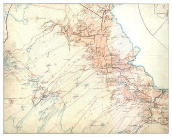 Historisk karta över Glava, år 1883-1895