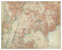 Historisk karta över Rudskoga, år 1864-1867