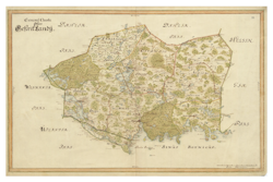 Historik karta över Gästrikland, 1600-tal. (Fri frakt!)