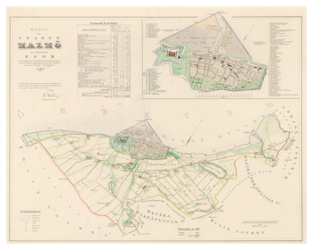 Karta över Malmö 1853 (Fri frakt!)