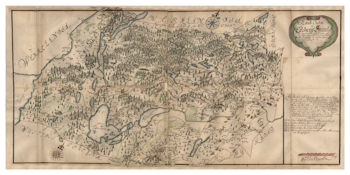 Historisk karta över Edsbergs härad, år 1688 (Fri frakt!)