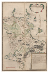 Historisk karta över Askers härad, år 1688 (Fri frakt!)