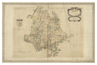 Historisk landskapskarta över Uppland, sent 1600-tal. (Fri frakt!)