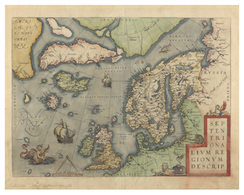 Historisk karta över Sverige och Skandinavien, sent 1570-tal (Fri frakt!)