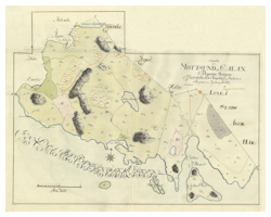 Historisk karta över Måttsund och Kallax, år 1783 (Fri frakt!)