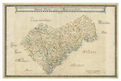 Historisk karta över Ångermanland, sent 1600-tal. (Fri frakt!)