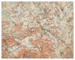 Historisk karta över Runtuna och Ludgo, år 1897-1901 (Fri frakt!)