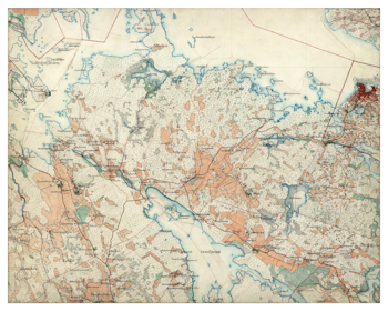 Historisk karta över Öregrund med omnejd, år 1901-1906 (Fri frakt!)
