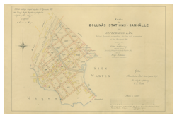 Historisk karta över Bollnäs, år 1890