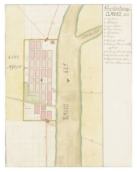 Historisk karta över Umeå, 1738-1760 (Fri frakt!)