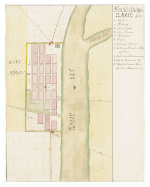 Historisk karta över Umeå, 1738-1760 (Fri frakt!)