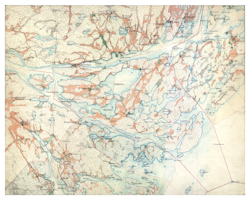 Historisk karta över Fågelbrolandet, år 1901-1906 (Fri frakt!)