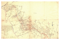 Historisk karta över Norra Halland, år 1650 (Fri frakt!)