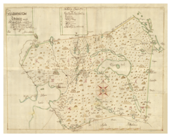 Historisk karta över Rättvik med omnejd, år 1668. (Fri frakt!)