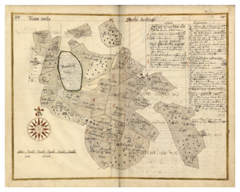Historisk karta över Svärdsjö, år 1641 (Fri frakt!)