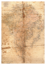 Historisk karta över Södertörn, 1716 (kopierad tidigt 1800-tal)