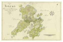 Historisk karta över Tjockö, år 1776 (Fri frakt!)