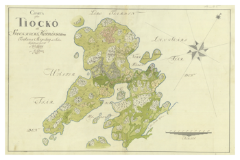 Historisk karta över Tjockö, år 1776 (Fri frakt!)
