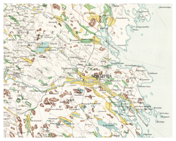 Historisk karta över Skellefteå, år 1870-1878
