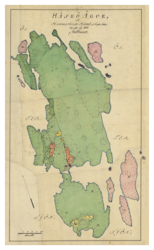 Historisk karta över Håskö, år 1821