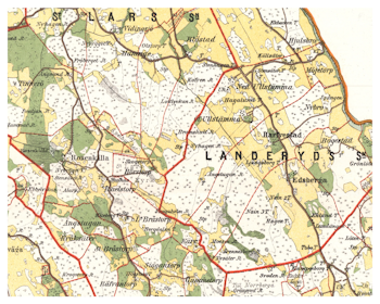Historisk karta över Blästad, år 1878