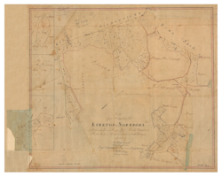 Historik karta över Böda och Svartvik, år 1827