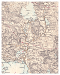 Historisk karta över Danholn Hosjö och Sundborn, år 1899