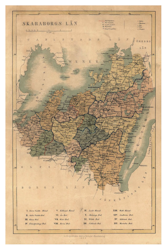 Historisk karta över Skaraborg, år 1869