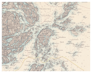 Historisk karta över Runmarö, år 1877