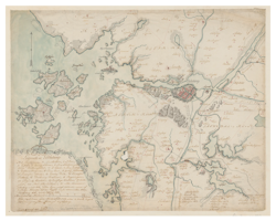 Historisk karta över Göteborgs skärgård, år 1801