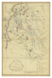 Historisk karta över Jämtland, år 1796