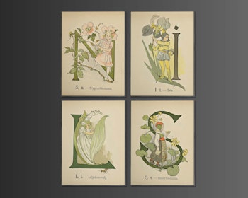 Ottilia Adelborgs "Prinsarnes Blomsteralfabet"