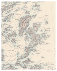 Historisk karta över Möja, år 1877