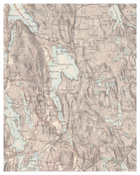 Historisk karta över Nykroppa, år 1889