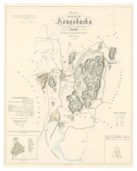 Karta från Kungsbacka, år 1855
