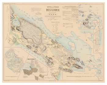 Karta från Västervik, år 1858