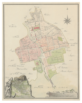 Historisk karta över Västerås, år 1798
