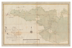 Historisk karta över Hjälmaren, år 1674