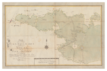Historisk karta över Hjälmaren, år 1674