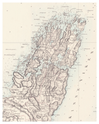 Historisk karta över Kållandsö, år 1858