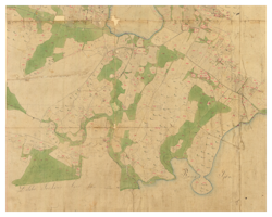 Historisk karta över Änga, år 1821
