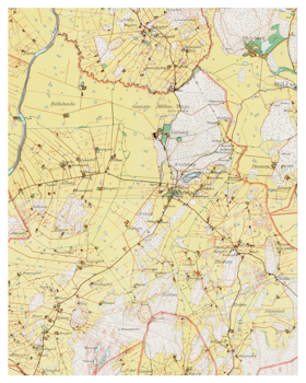 Historisk karta över Årstad, år 1925